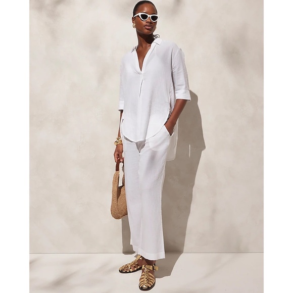 J. Crew Popover tunic shirt in airy gauze  - Picture 2 of 7